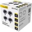 Kép 1/3 - Entac Kerti Szolár Lámpa 10cm Műanyag 8 LED taposólámpa 4db/doboz