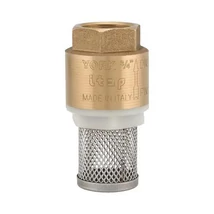 Lábszelep rézötvözet, rozsdamentes acélszűrővel 3/4" BM