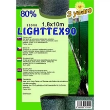 ÁRNYÉKOLÓ HÁLÓ LIGHTTEX 1,8 m magas x 10m 80%,zöld