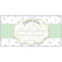 Befőttes üveg címke zöldséges 15 db/ csomag