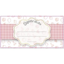 Beföttes üveg címke gyümölcsös 15 db/ csomag