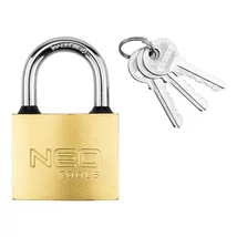 NEO Lakat 60mm réz-acél, időjárásálló, 3 kulccsal