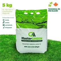 Master Green High N gyeptrágya 5kg 25-05-10+2MgO+S 2-3 hónap