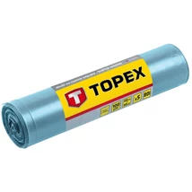 TOPEX SZEMETESZSÁK 80 L, NAGY TEHERBÍRÁSÚ, KÉK, 5 DB, MÉRETEK:60X90 CM, 100 MIC, LDPE FÓLIA