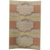 Beföttes üveg címke gyümölcsös 15 db/ csomag