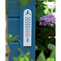 Fali hőmérő 20 cm x 4,5cm, műanyag fehér