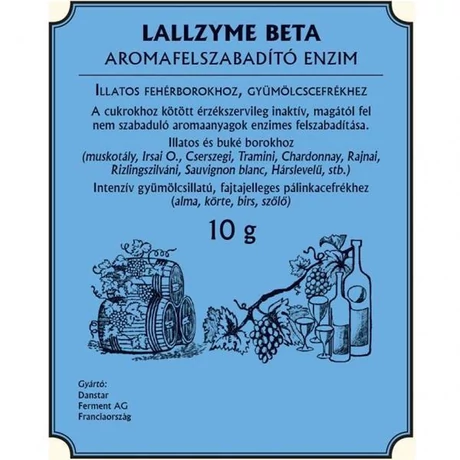 AROMAFELSZABADÍTÓ ENZIM illatos szőlő és gyümölcscefrék kezeléséhez 10g