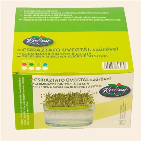 CSÍRÁZTATÓ ÜVEGTÁL SZŰRŐVEL