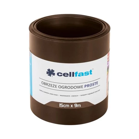CELLFAST Ágyásszegély egyenes 15 cm x 9 m barna