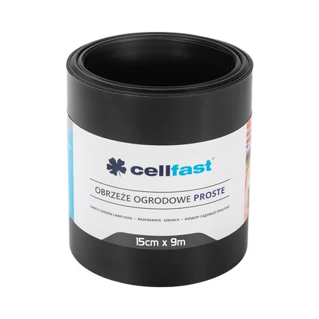 CELLFAST Ágyásszegély egyenes 15 cm x 9 m fekete
