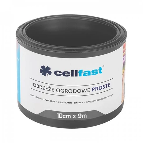 CELLFAST Ágyásszegély egyenes 10 cm x 9 m grafit