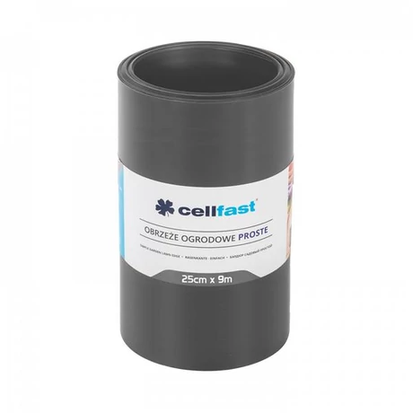 CELLFAST Ágyásszegély egyenes 25 cm x 9 m grafit