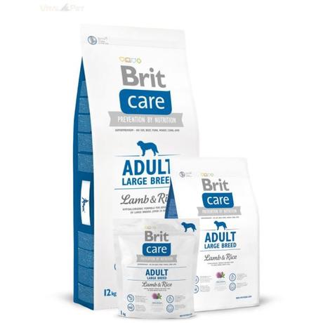 BRIT CARE KUTYATÁP ADULT L (lamb&rice,hypoallergenic) (felnőtt,25kg- ) 12kg