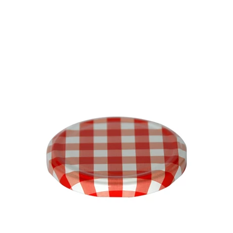 ÜVEGÁRU TO 82 mm FÉMTETŐ piros-fehér kockás