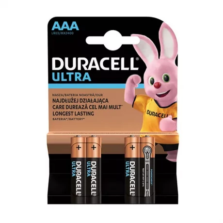 DURACELL ULTRA ALKÁLI MIKRO ELEM AAA 4 DB