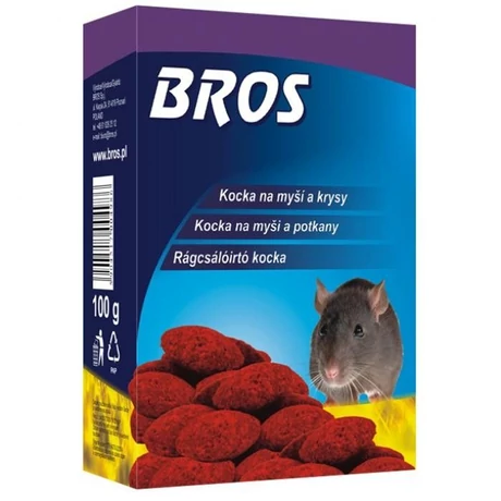 BROS Rágcsálóírtó mini brikett 100g