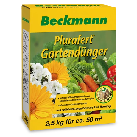 BECKMANN Plurafert univerzális szerves-ásványi növénytáp kerti növényekhez 2,5kg