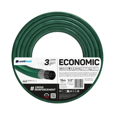 CELLFAST Locsolótömlő 3 rétegű ECONOMIC 1/2" 15 m