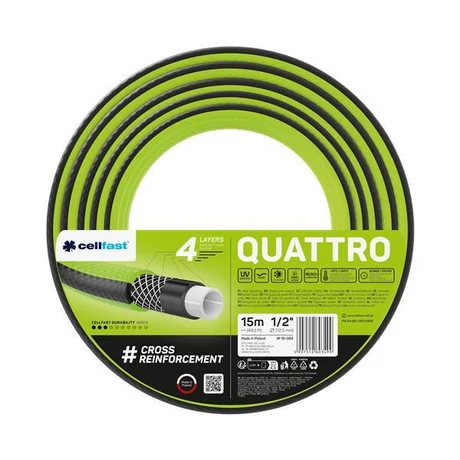 CELLFAST Locsolótömlő 4 rétegű QUATTRO 1/2" 15 m