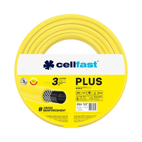 CELLFAST Locsolótömlő 3 rétegű PLUS 1/2" 25 m