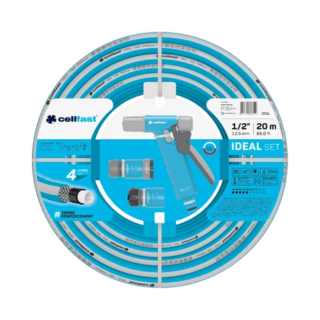 CELLFAST Locsolótömlő 4 rétegű IDEAL SET 1/2" 20 m