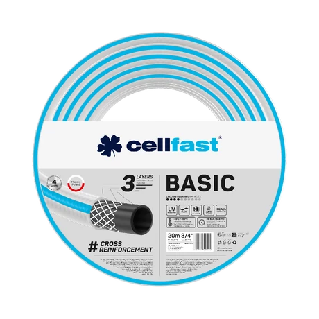 CELLFAST Locsolótömlő 3 rétegű BASIC 3/4" 20 m