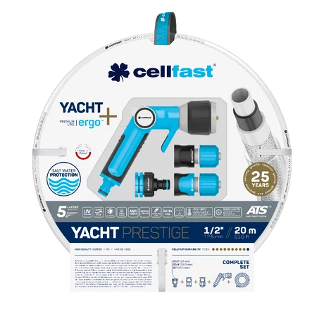 CELLFAST Locsolótömlő YACHT PRESTIGE SET 1/2" 20 m
