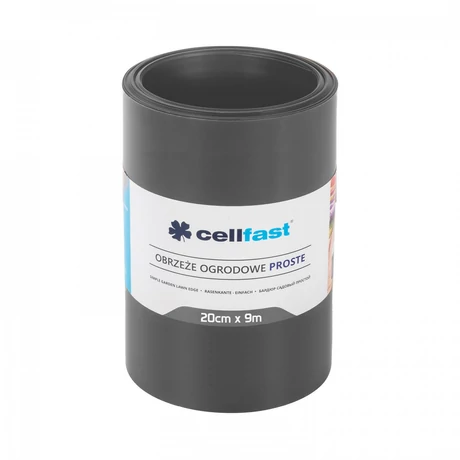CELLFAST Ágyásszegély egyenes 20 cm x 9 m grafit