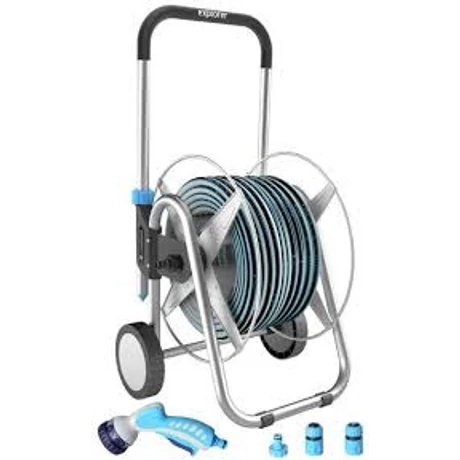 CELLFAST Tömlőkocsi fém szett EXPLORER/MULTIFLEX ATSV 1/2" 25 m (kocsi, tömlő, csatlakozók)