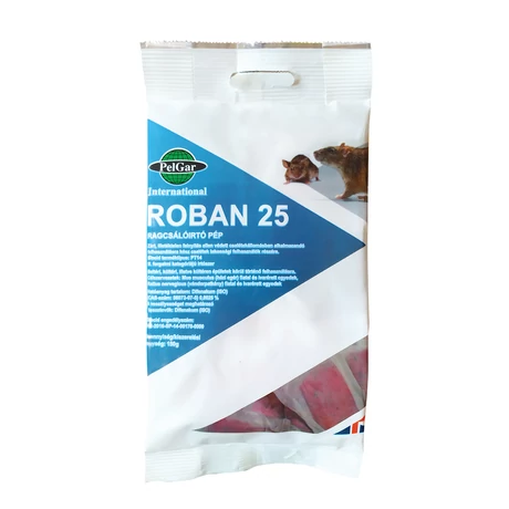 Roban rágcsálóirtó méreg, késleltetett hatású méreg egér és patkány ellen, 150gr