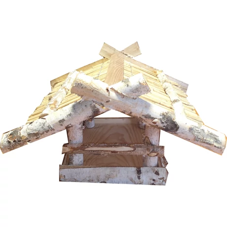 MADÁRETETŐ 1009.TÍPUS dúc, 38x35x26cm, (fenyő,nyír, nádszövet)