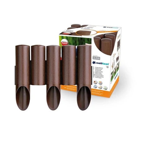 CELLFAST Ágyásszegély fautánzatú barna 4 tagos 2,3 m STANDARD