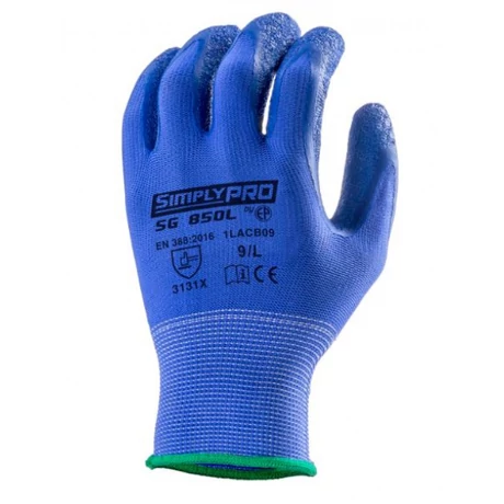 KESZTYŰ SZERELŐ SG8050L KÉK LATEX 11-ES