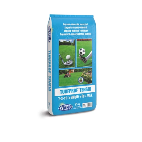 VIANO szerves gyeptáp TURFPROF TENSIO 7-3-11 +3MgO +Fe 25kg