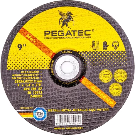 Tisztítókorong fémre, Pegatec 230x6 mm